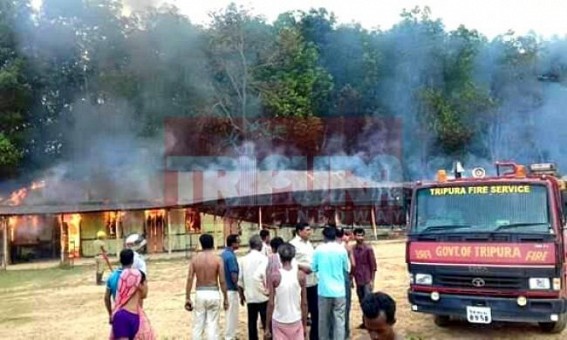 Massive fire guts down Jolaibari Pilak Public School Massive fire guts down Jolaibari Pilak Public School